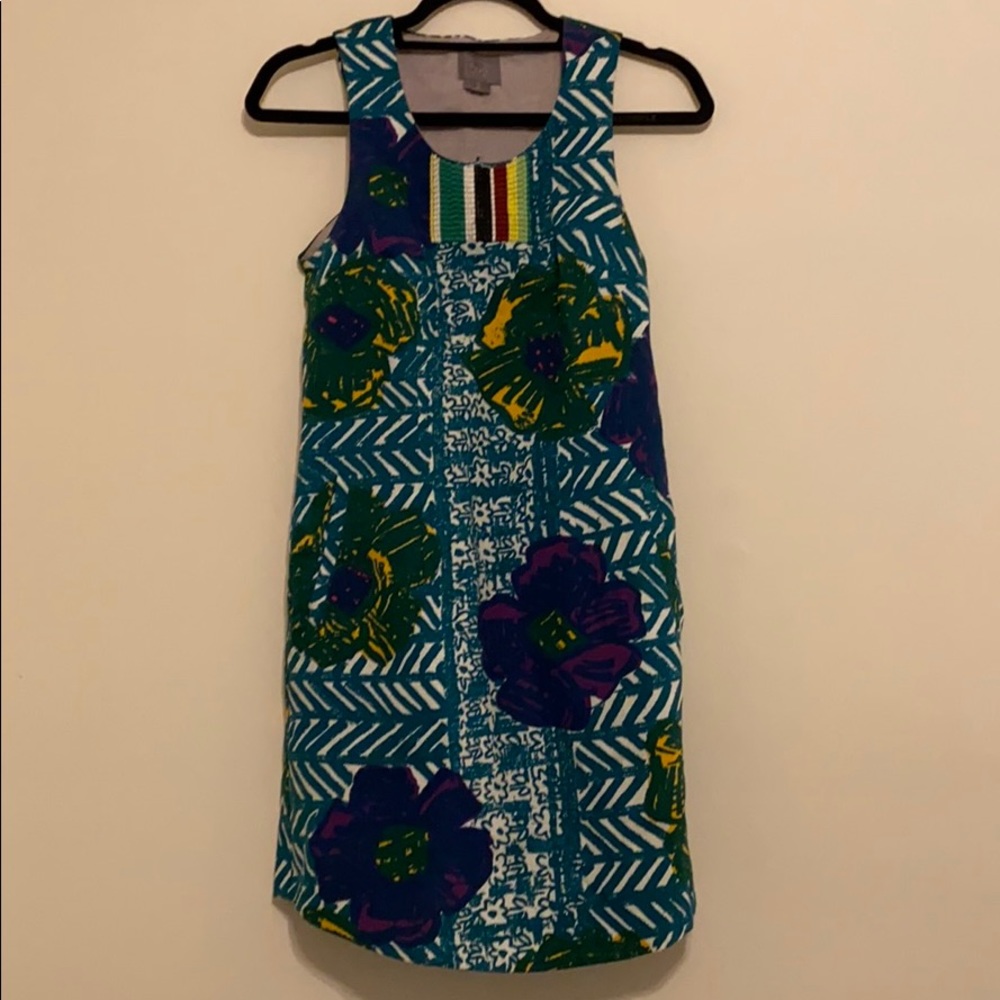 Anthropologie Brand Patterned dress (w/ pockets!)